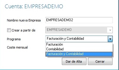 Altas y bajas de empresas