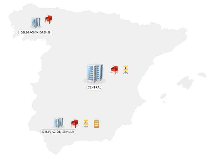 Los artículos pueden estar disponibles en los almacenes de todas las delegaciones, o solo en algunos.