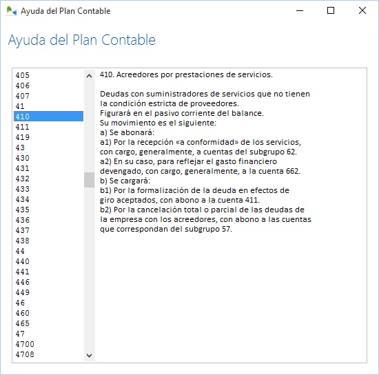 Consulte las definiciones y relaciones contables directamente en OfiPro Contabilidad