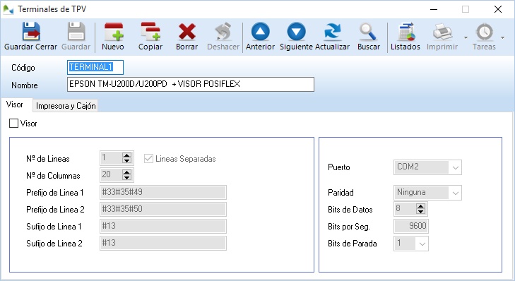 Configurar terminales de tpv en OfiPro Configurar terminales de tpv en OfiPro