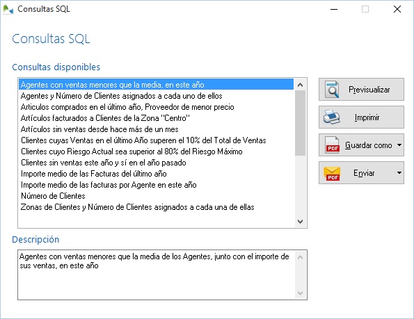Consultas sql en OfiPro
