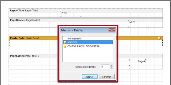 seleccione en esta ventana de donde se obtienen los datos para la banda de datos