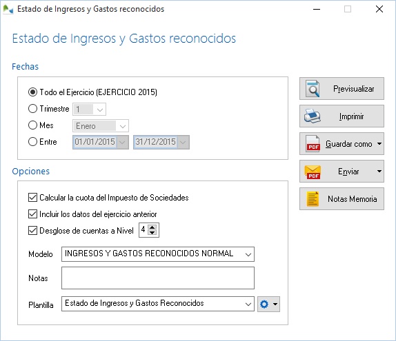 Estado de ingresos y gastos reconocidos Estado de ingresos y gastos reconocidos