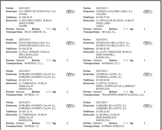 Imprima sus etiquetas de embalaje en OfiPro