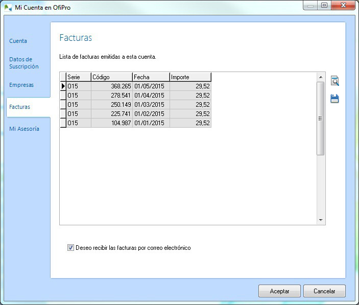 Consulte las facturas emitidas a su cuenta Consulte las facturas emitidas a su cuenta