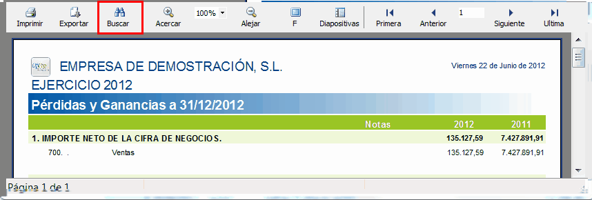 Libros y Cuentas - busqueda de importes o textos