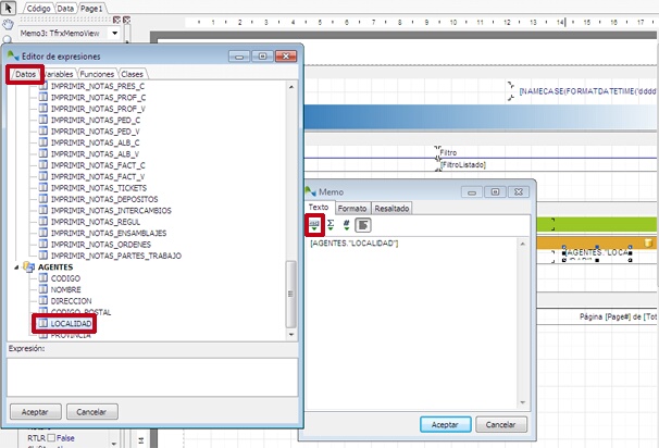 insertar campo a traves del editor de expresiones