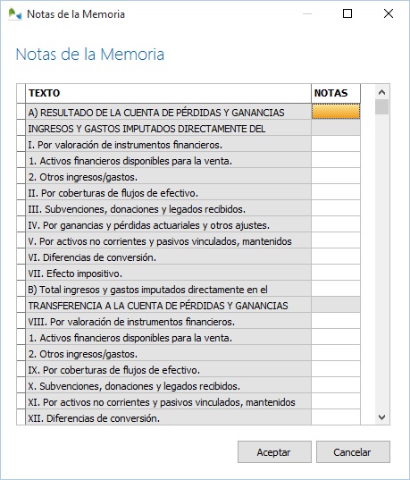 notas de la memoria notas de la memoria