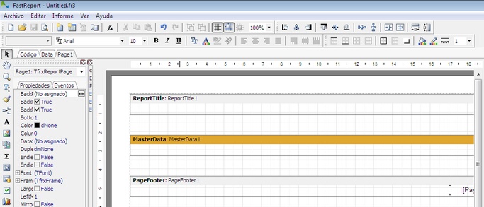 nueva plantilla de informe