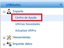 Acceso al Centro de ayuda de OfiPro