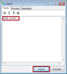 teclee el texto deseado en el editor