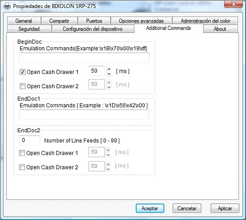 Configuración de cajón portamonedas en impresora Bixolon Configuración de cajón portamonedas en impresora Bixolon