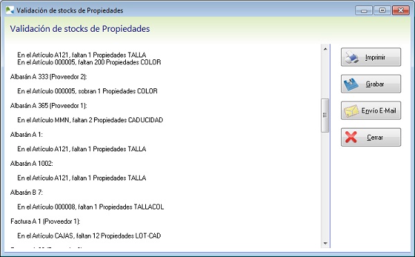 Validación de Stocks de Propiedades