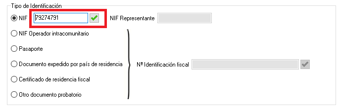 Validación del NIF de un cliente