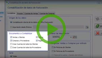 Contabilización de datos en facturación